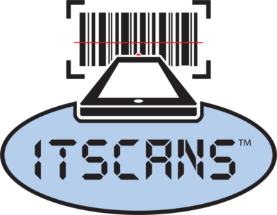 ITScans Logo Showing Mobile Barcode Scanning