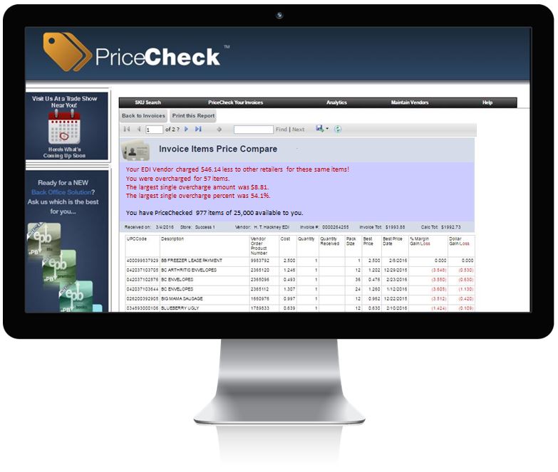 PriceCheck Comparing Wholesale Price Offerings